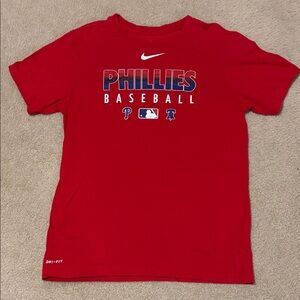 Nike Red Phillies Baseball DRI-FIT Tee